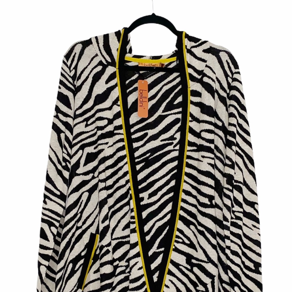 NWT Belldini Tiger Print / Animal Print Open Front Cardigan - Picture 6 of 7